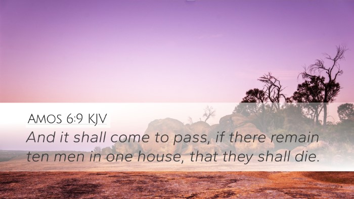 Amos 6:9 KJV Desktop Wallpaper - And it shall come to pass, if there remain ten - Desktop Bible Verse Wallpaper