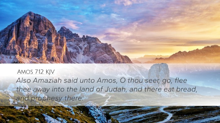 Amos 7:12 KJV Bible Verse Image