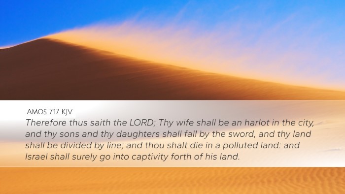 Amos 7:17 KJV Bible Verse Image