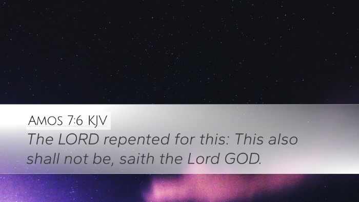Amos 7:6 KJV Bible Verse Image
