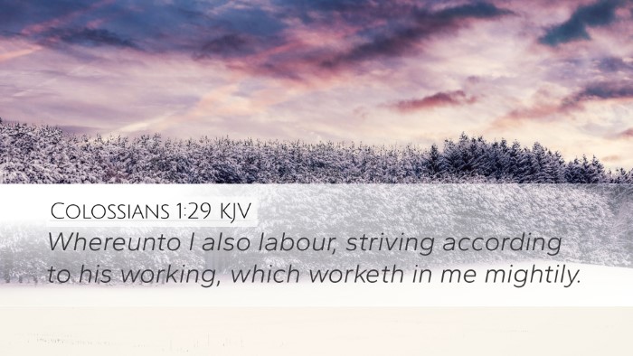Colossians 1:29 KJV Bible Verse Image