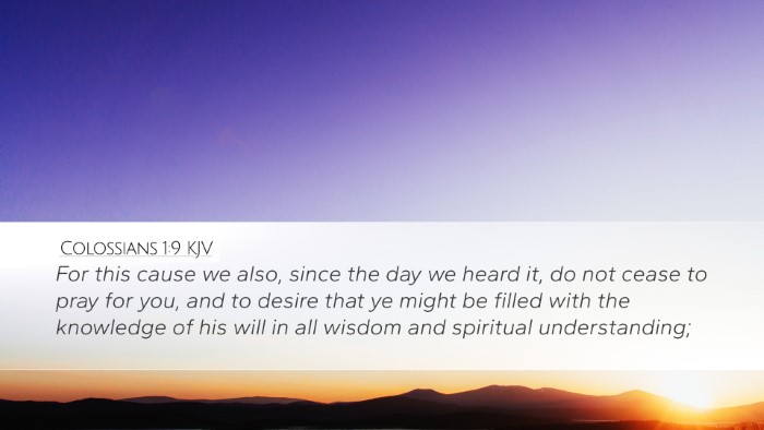 Colossians 1:9 KJV Bible Verse Image
