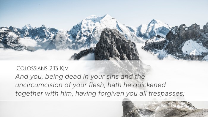 Colossians 2:13 KJV Bible Verse Image