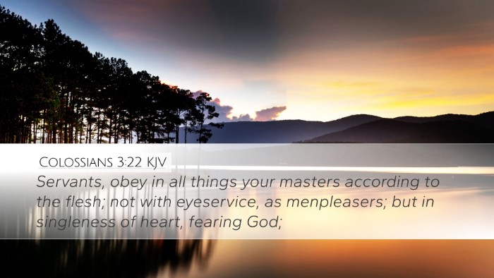 Colossians 3:22 KJV Bible Verse Image