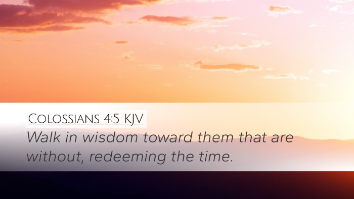Colossians 4:5 KJV Bible Verse Image