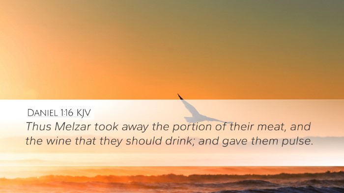 Daniel 1:16 KJV Bible Verse Image