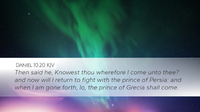 Daniel 10:20 KJV Bible Verse Image