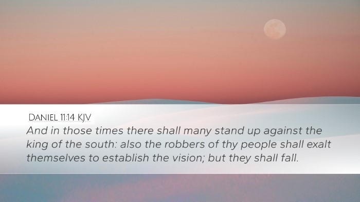Daniel 11:14 KJV Bible Verse Image