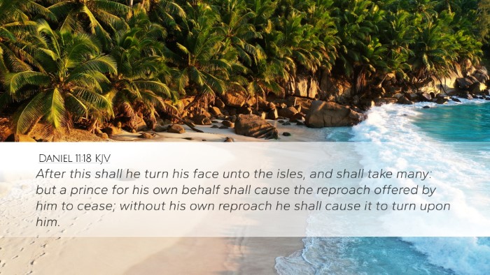 Daniel 11:18 KJV Desktop Wallpaper - After this shall he turn his face unto the isles, - Desktop Bible Verse Wallpaper