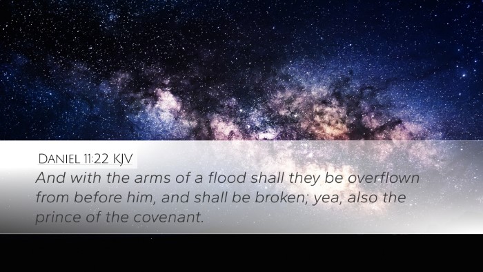 Daniel 11:22 KJV Bible Verse Image