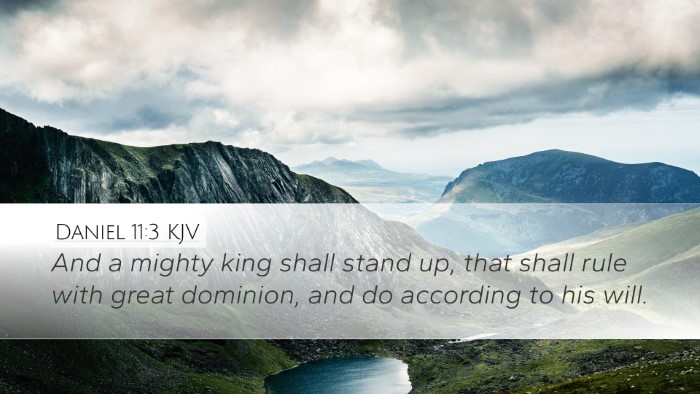 Daniel 11:3 KJV Bible Verse Image