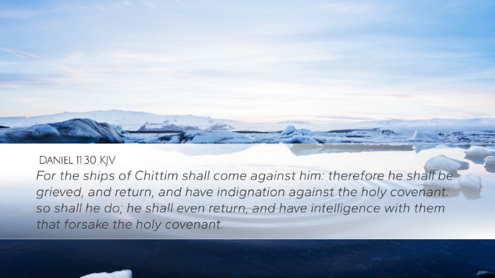 Daniel 11:30 KJV Bible Verse Image