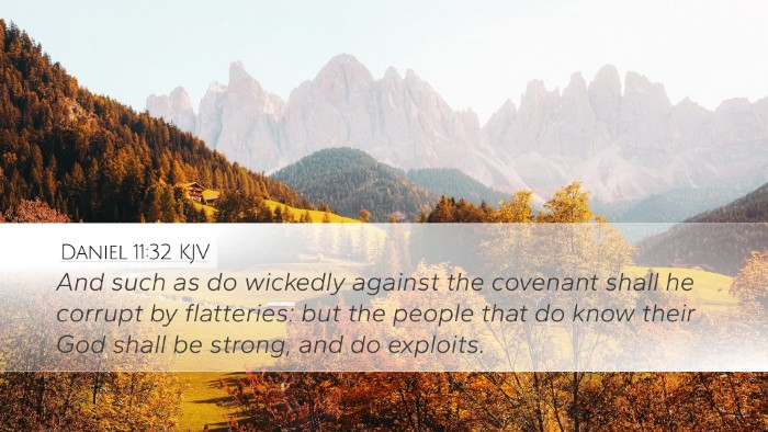 Daniel 11:32 KJV Bible Verse Image