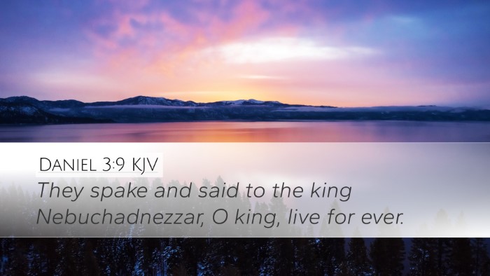 Daniel 3:9 KJV Bible Verse Image