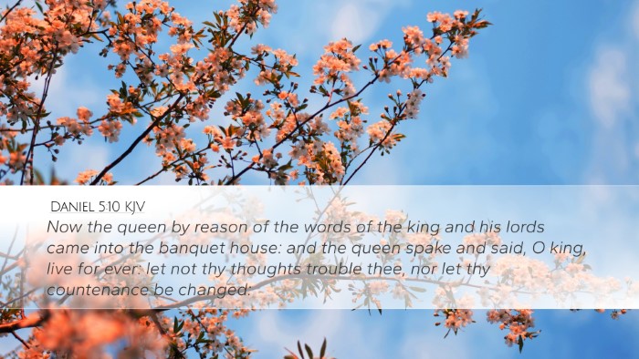 Daniel 5:10 KJV Bible Verse Image
