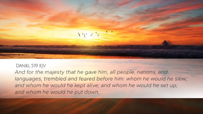 Daniel 5:19 KJV Bible Verse Image