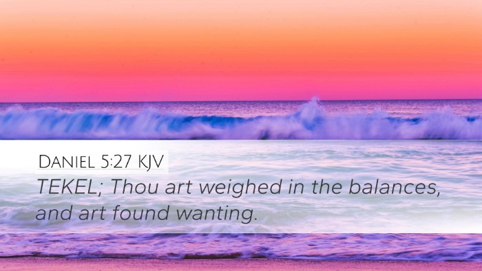 Daniel 5:27 KJV Bible Verse Image