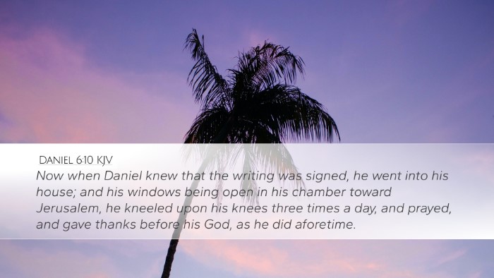 Daniel 6:10 KJV Bible Verse Image