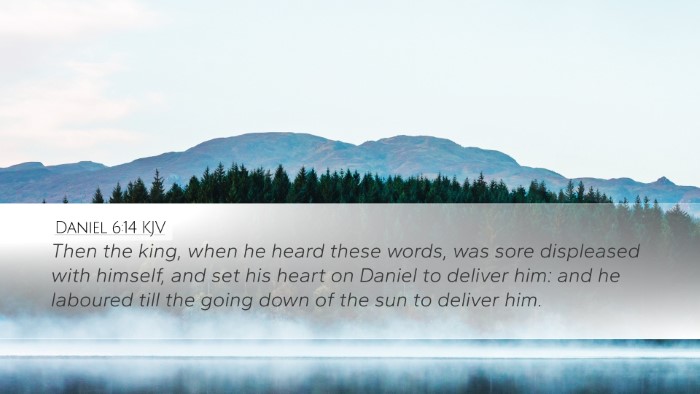 Daniel 6:14 KJV Bible Verse Image