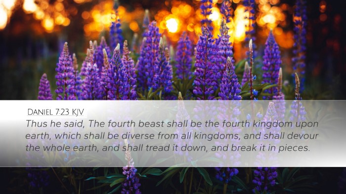 Daniel 7:23 KJV Bible Verse Image