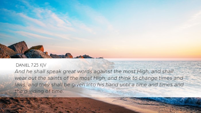 Daniel 7:25 KJV Bible Verse Image