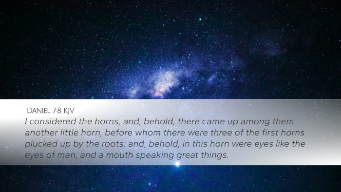 Daniel 7:8 KJV Bible Verse Image