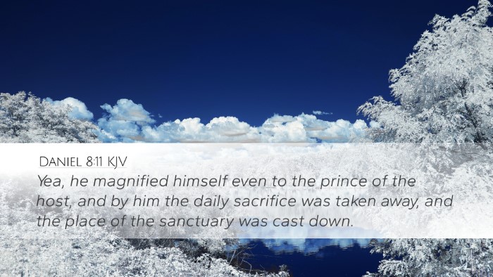 Daniel 8:11 KJV Bible Verse Image