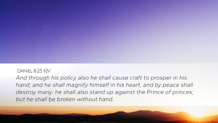 Daniel 8:25 KJV Bible Verse Image