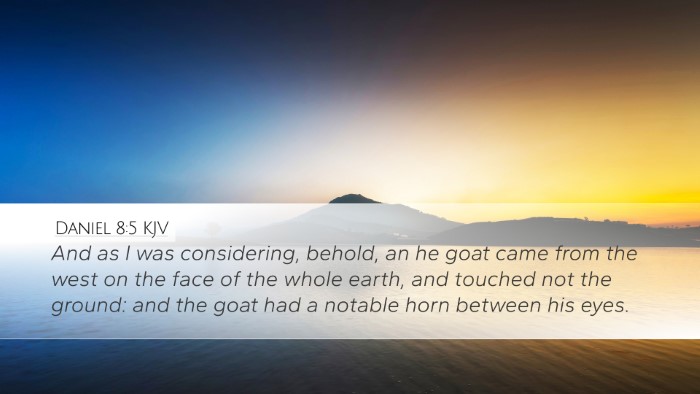 Daniel 8:5 KJV Bible Verse Image