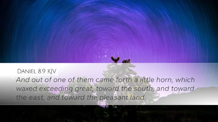 Daniel 8:9 KJV Bible Verse Image