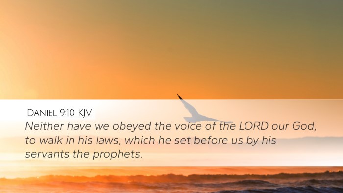 Daniel 9:10 KJV Desktop Wallpaper - Neither have we obeyed the voice of the LORD our - Desktop Bible Verse Wallpaper