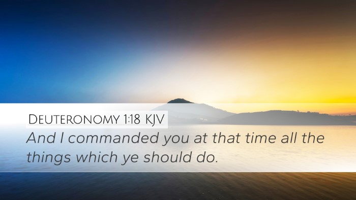 Deuteronomy 1:18 KJV Desktop Wallpaper - And I commanded you at that time all the things - Desktop Bible Verse Wallpaper