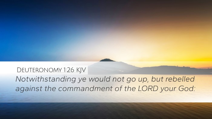 Deuteronomy 1:26 KJV Bible Verse Image