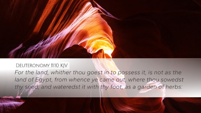 Deuteronomy 11:10 KJV Bible Verse Image
