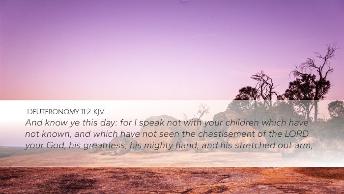 Deuteronomy 11:2 KJV Bible Verse Image