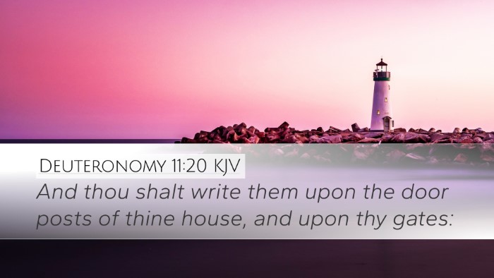 Deuteronomy 11:20 KJV Bible Verse Image