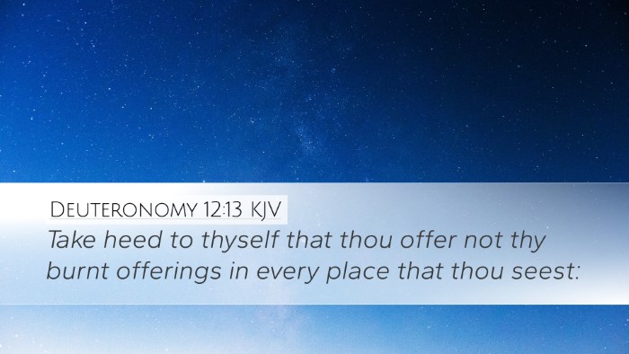 Deuteronomy 12:13 KJV Bible Verse Image