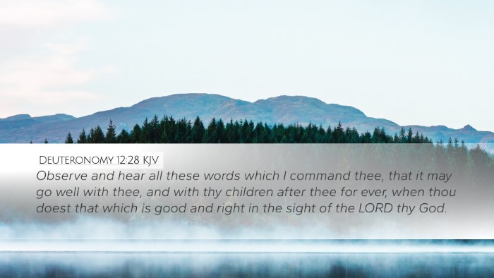 Deuteronomy 12:28 KJV Bible Verse Image