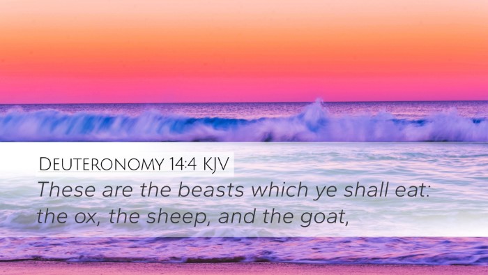 Deuteronomy 14:4 KJV Desktop Wallpaper - These are the beasts which ye shall eat: the ox, - Desktop Bible Verse Wallpaper