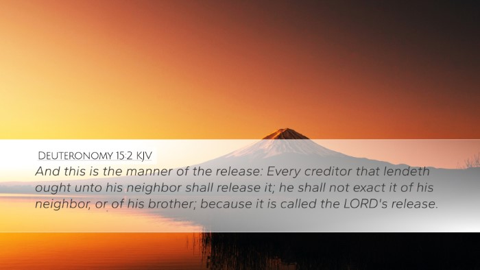 Deuteronomy 15:2 KJV Bible Verse Image