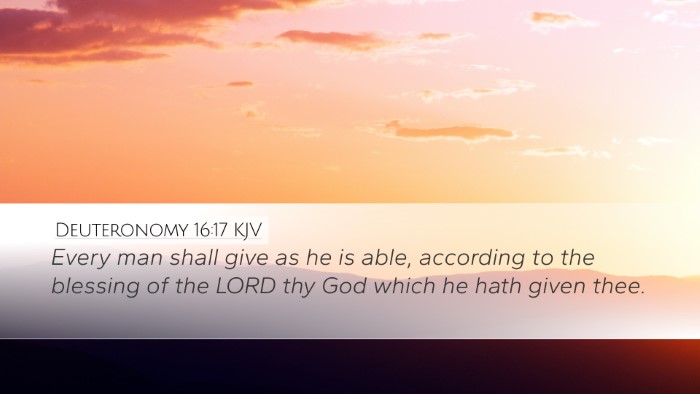 Deuteronomy 16:17 KJV Desktop Wallpaper - Every man shall give as he is able, according to - Desktop Bible Verse Wallpaper