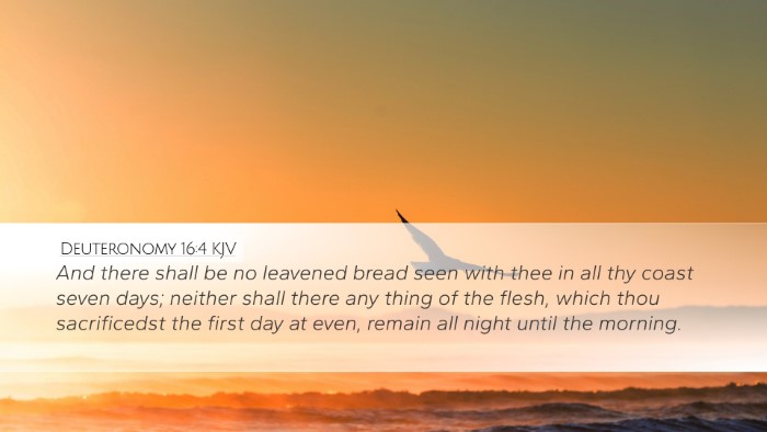 Deuteronomy 16:4 KJV Desktop Wallpaper - And there shall be no leavened bread seen with - Desktop Bible Verse Wallpaper