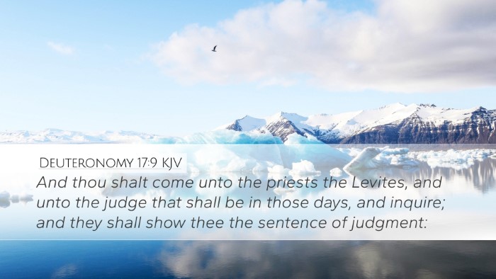 Deuteronomy 17:9 KJV Bible Verse Image