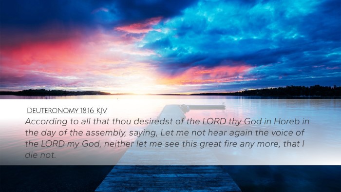 Deuteronomy 18:16 KJV Bible Verse Image