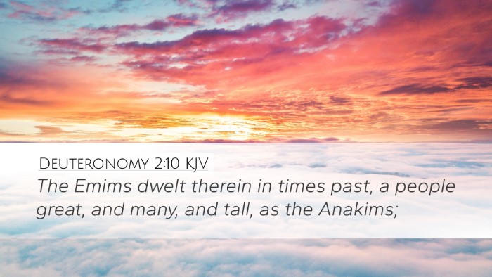 Deuteronomy 2:10 KJV Bible Verse Image
