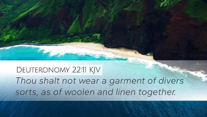 Deuteronomy 22:11 KJV Desktop Wallpaper - Thou shalt not wear a garment of divers sorts, as - Desktop Bible Verse Wallpaper