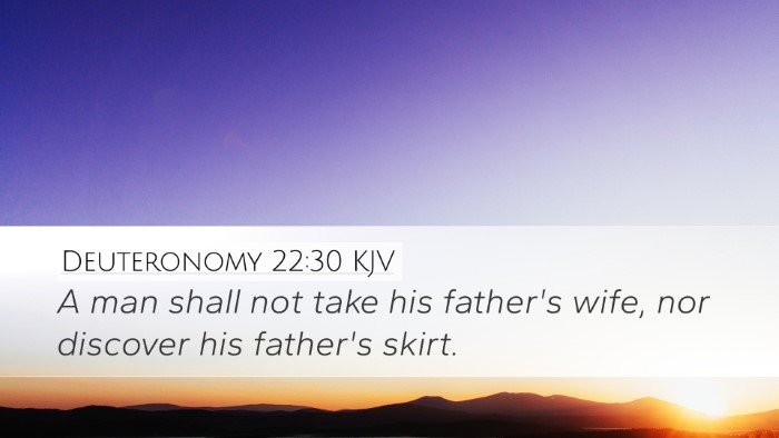 Deuteronomy 22:30 KJV Desktop Wallpaper - A man shall not take his father's wife, nor - Desktop Bible Verse Wallpaper