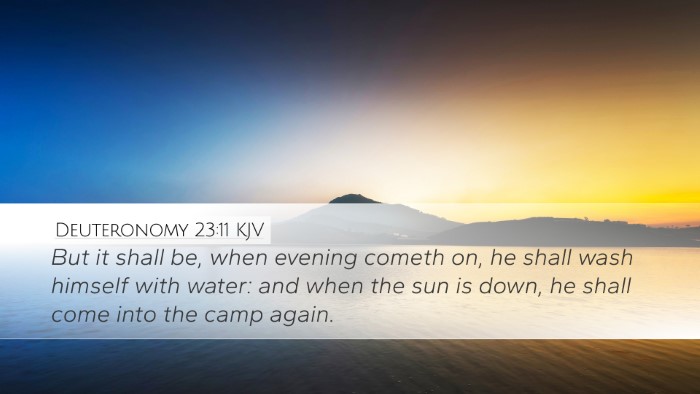 Deuteronomy 23:11 KJV Desktop Wallpaper - But it shall be, when evening cometh on, he shall - Desktop Bible Verse Wallpaper