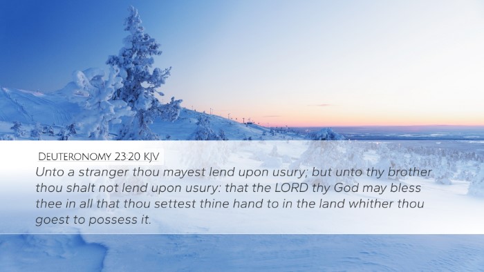 Deuteronomy 23:20 KJV Bible Verse Image