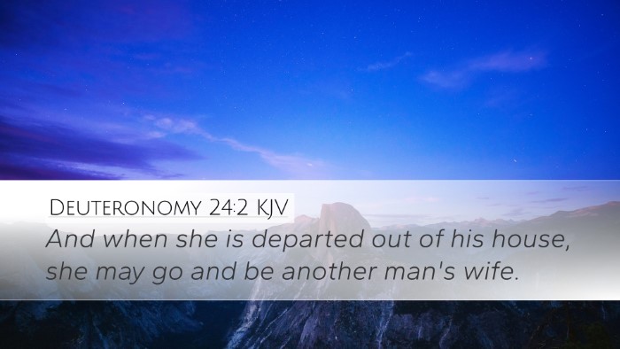 Deuteronomy 24:2 KJV Desktop Wallpaper - And when she is departed out of his house, she - Desktop Bible Verse Wallpaper